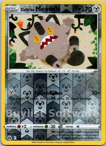 Galarian Meowth (084/159) [Sword & Shield: Crown Zenith]