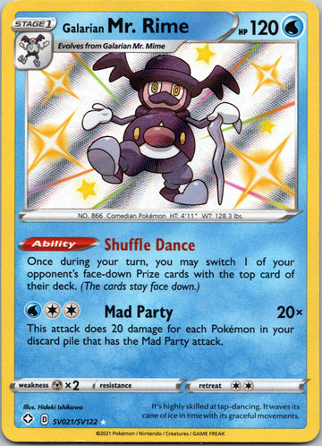 Galarian Mr. Rime [SV021/SV122] [Shining Fates: Shiny Vault] Holofoil