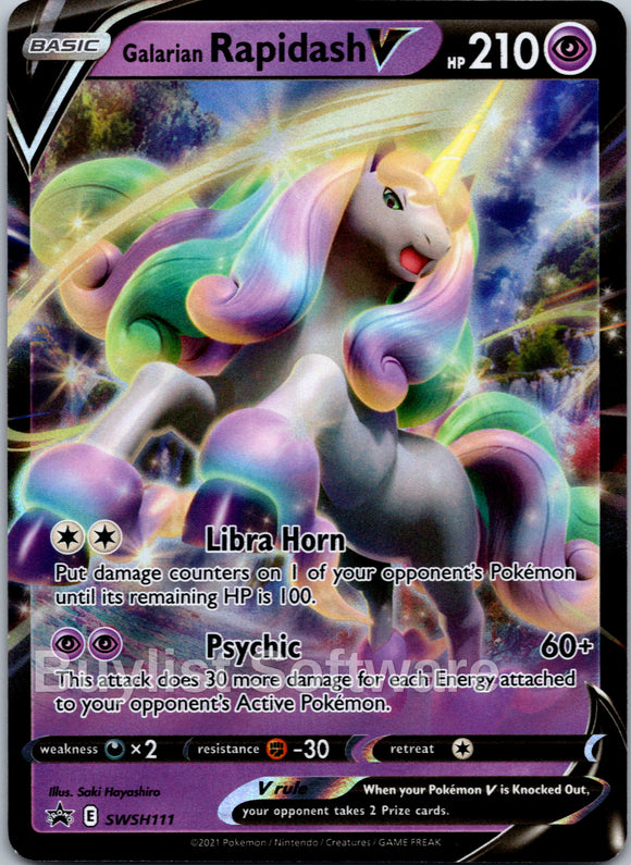 Galarian Rapidash V [SWSH111] [Sword & Shield Promo Cards] Holofoil