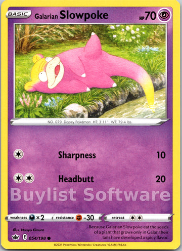 Galarian Slowpoke (054/198) [Sword & Shield: Chilling Reign]