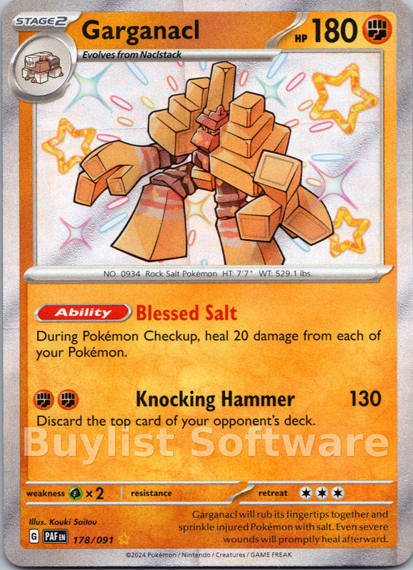 Garganacl [178/091] - (Paldean Fates) Holofoil