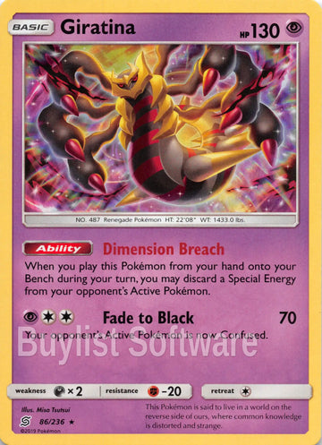 Giratina [86/236] [Unified Minds] Holofoil