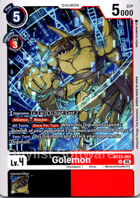 Golemon [BT23-051 U] [Hackers' Slumber]