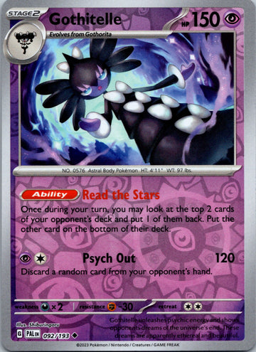 Gothitelle [092/193] [Paldea Evolved] Reverse Holofoil