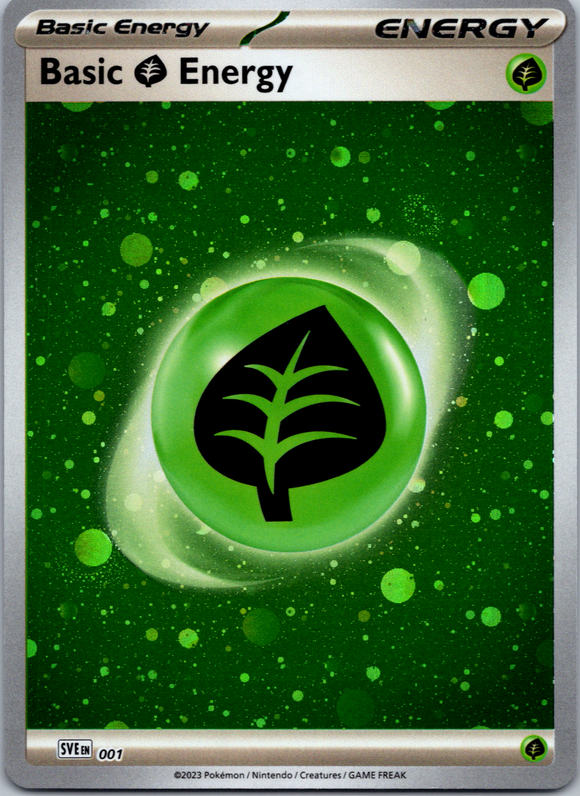 Basic Grass Energy (Cosmos Holo) [001] - (SV01 Scarlet & Violet Base Set) Holofoil