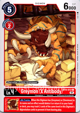 Greymon (X Antibody) [BT9-012] [X Record] Normal