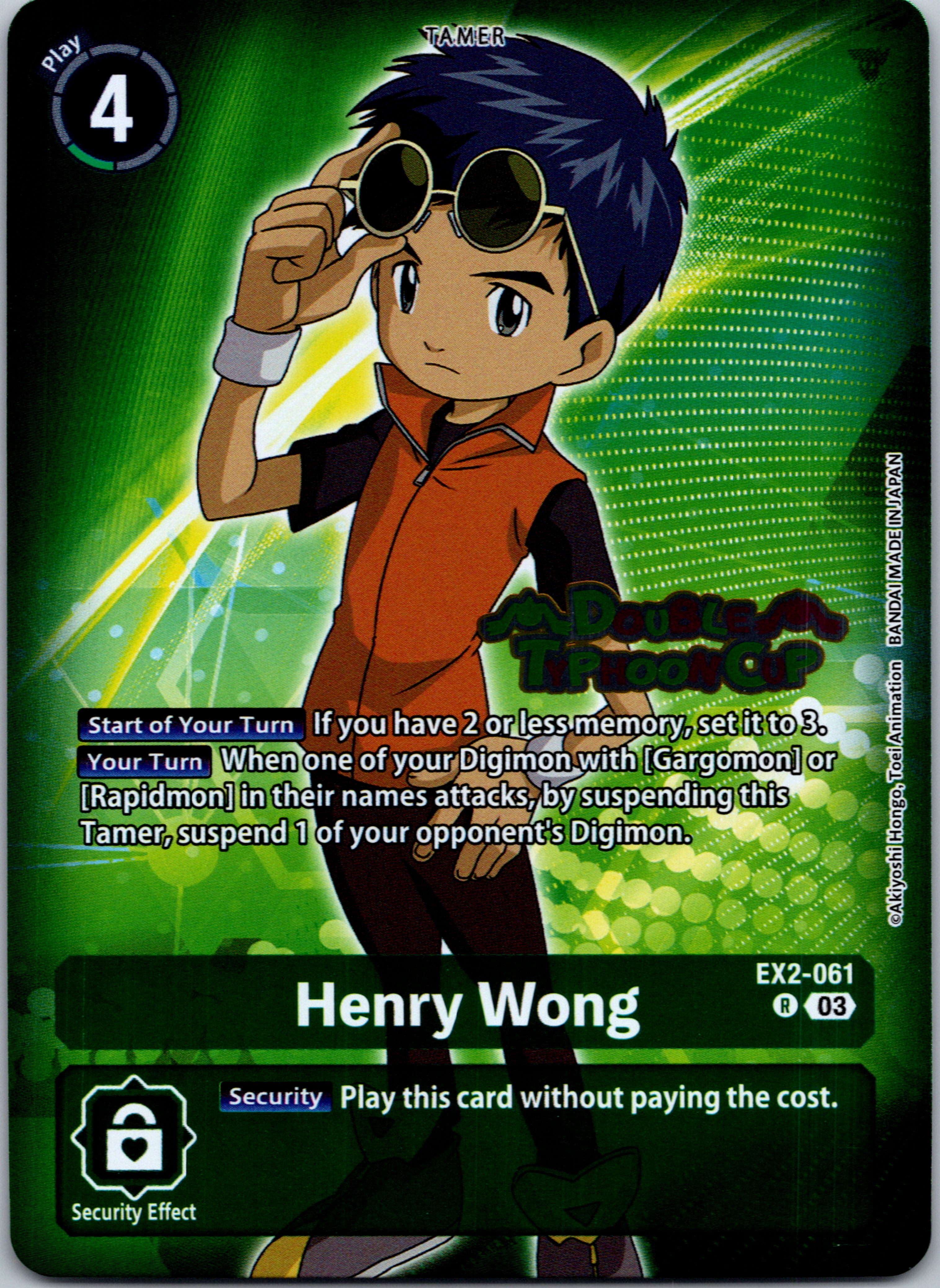 Henry Wong (Reprint) [EX2-061-R] [Starter Deck 17: Double Typhoon Advanced Deck Set Pre-Release Cards] Foil