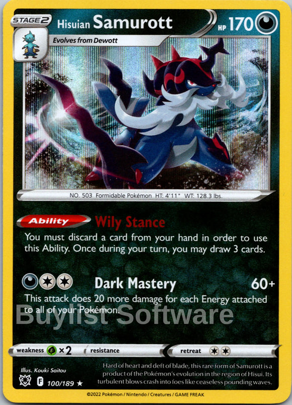 Hisuian Samurott [100/189] [Astral Radiance] Holofoil