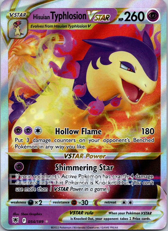 Hisuian Typhlosion VSTAR [054/189] [Astral Radiance] Holofoil