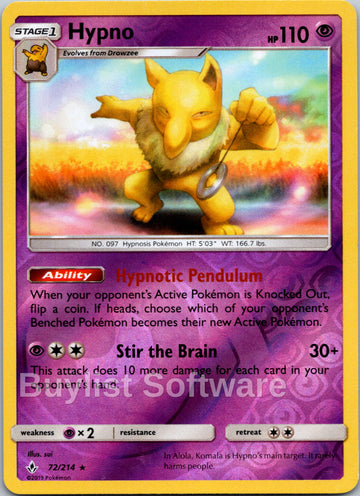 Hypno [72/214] [Unbroken Bonds] Reverse Holofoil