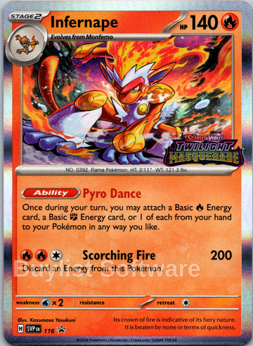 Infernape [116] [Scarlet & Violet Promo Cards] Holofoil