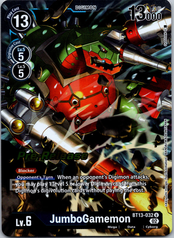 JumboGamemon [BT13-032] [Versus Royal Knight Pre-Release Cards] Foil