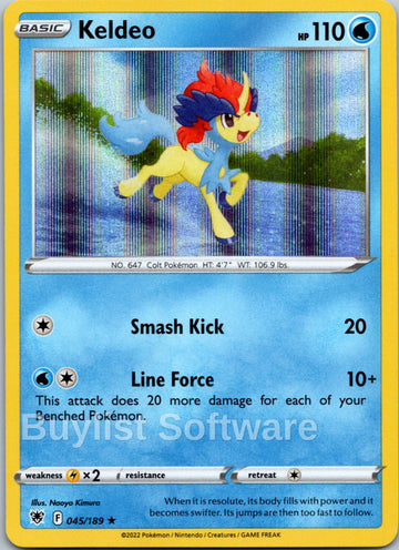Keldeo [045/189] [Astral Radiance] Holofoil