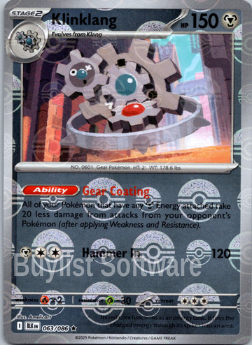 Klinklang (Poke Ball Pattern) [063/086] [Black Bolt] Holofoil