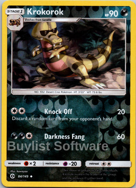 Krokorok [84/149] [Sun & Moon Base Set] Reverse Holofoil