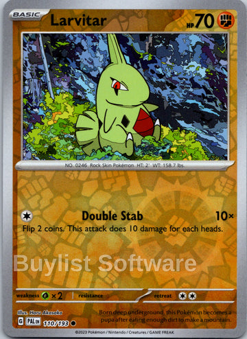 Larvitar [110/193] [Paldea Evolved] Reverse Holofoil