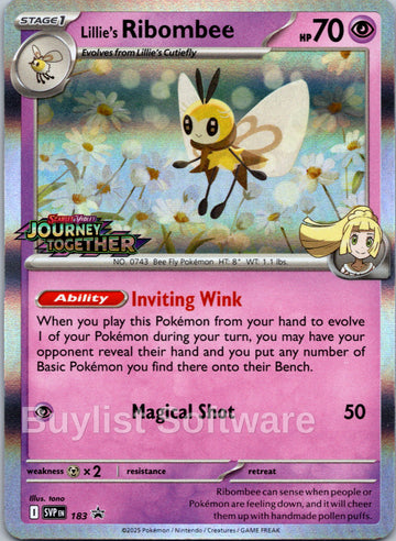 Lillie's Ribombee [183] [Scarlet & Violet Promo Cards] Holofoil
