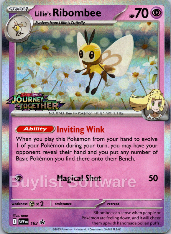 Lillie's Ribombee [183] [Scarlet & Violet Promo Cards] Holofoil
