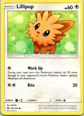 Lillipup [103/149] [Sun & Moon Base Set]