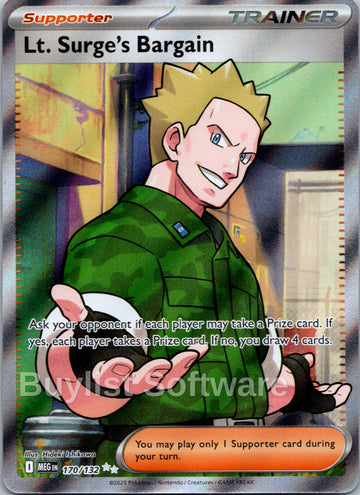 Lt. Surge's Bargain [170/132] [Mega Evolution] Holofoil