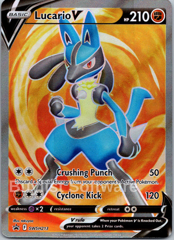 Lucario V [SWSH213] [Sword & Shield Promo Cards] Holofoil
