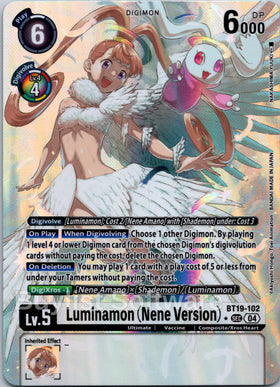 Luminamon (Nene Version) (Alternate Art) [BT19-102 SEC] [Release Special Booster 2.5] Foil