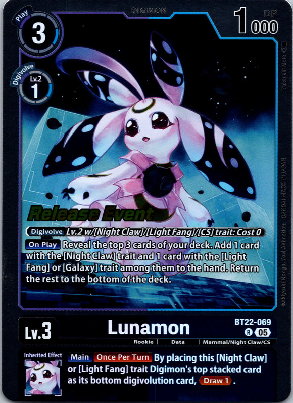 Lunamon [BT22-069 R] [Cyber Eden Release Event Cards] Foil