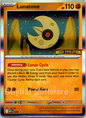 Lunatone (Mega Evolution Stamped) [004] [Mega Evolution Promo]