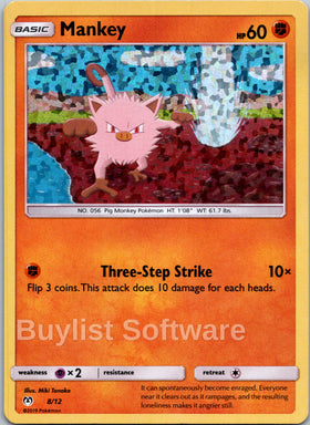 Mankey - 8/12 [008/012] [McDonald's Promos 2019] Holofoil