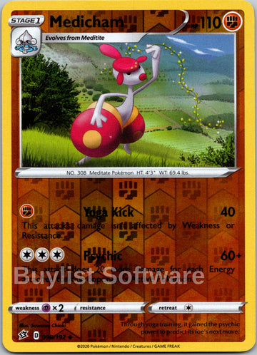 Medicham [098/192] [Rebel Clash] Reverse Holofoil