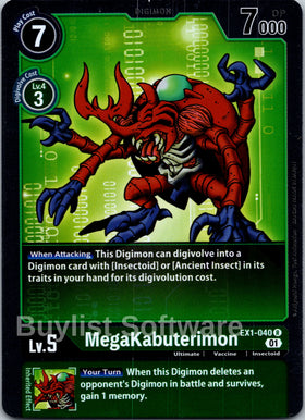 MegaKabuterimon [EX1-040] [Classic Collection] Foil