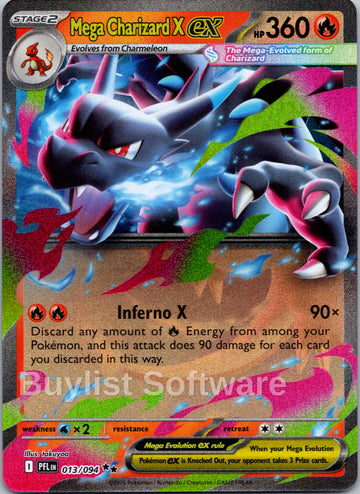 Mega Charizard X ex [013/094] [Phantasmal Flames] Holofoil