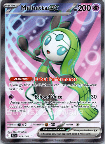 Meloetta ex [159/086] [Black Bolt] Holofoil