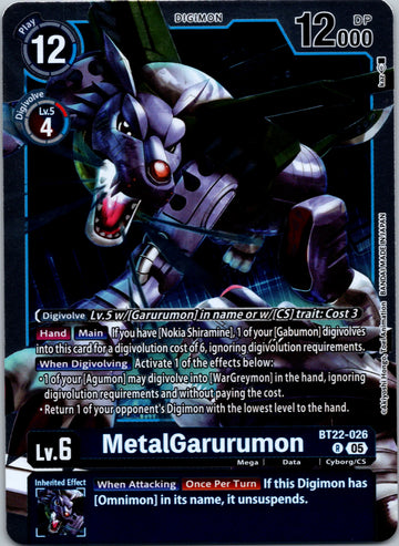MetalGarurumon [BT22-026 R] [Cyber Eden] Foil