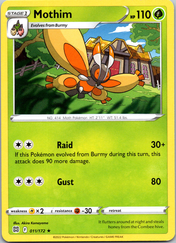 Mothim [011/172] [Brilliant Stars] Reverse Holofoil