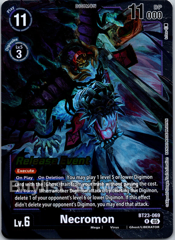 Necromon [BT23-069 R] [Hackers' Slumber Release Event Cards] Foil