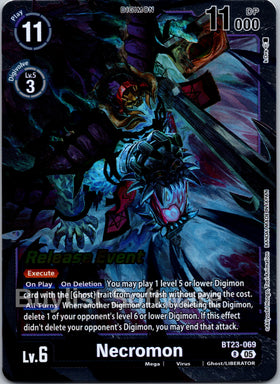 Necromon [BT23-069 R] [Hackers' Slumber Release Event Cards] Foil