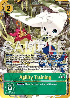 Agility Training (Premium Card Collection -Digimon Training Set-) [P-106 P] [Digimon Promotion Cards] Foil
