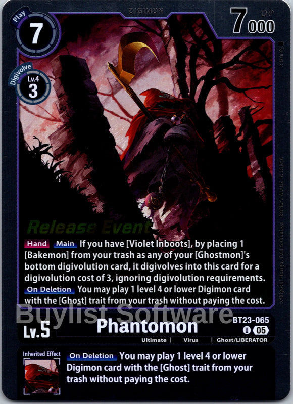 Phantomon [BT23-065 U] [Hackers' Slumber Release Event Cards]
