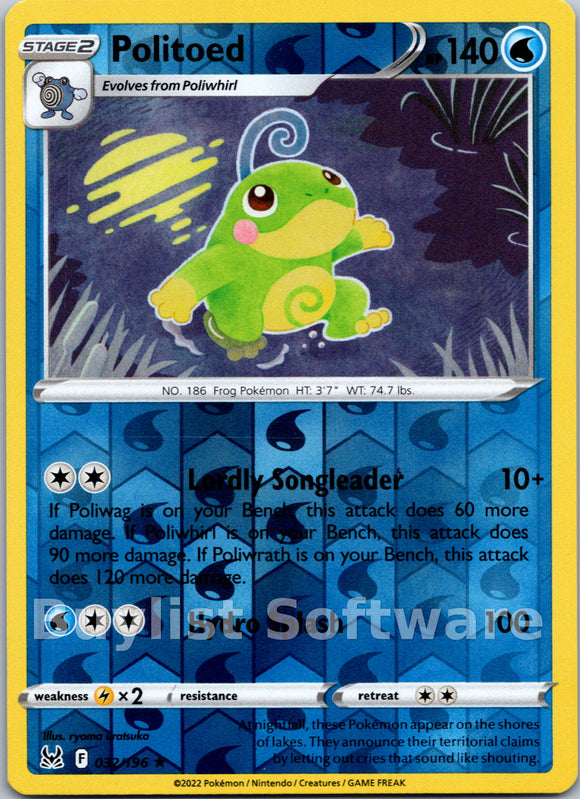 Politoed (032/196) [Sword & Shield: Lost Origin]