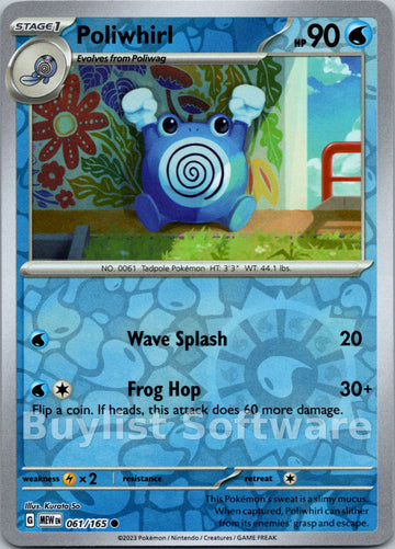 Poliwhirl (061/165) [Scarlet & Violet:  151]