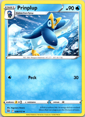 Prinplup [036/172] [Brilliant Stars] Reverse Holofoil