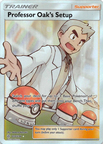 Professor Oak's Setup (Full Art) [233/236] [Cosmic Eclipse] Holofoil