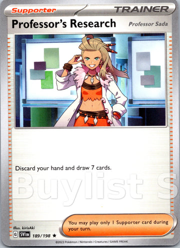 Professor's Research - 189/198 [189] - (SV01 Scarlet & Violet Base Set)