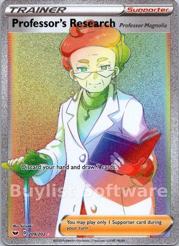 Professor's Research (Secret) (209/202) [SWSH01: Sword & Shield Base Set]