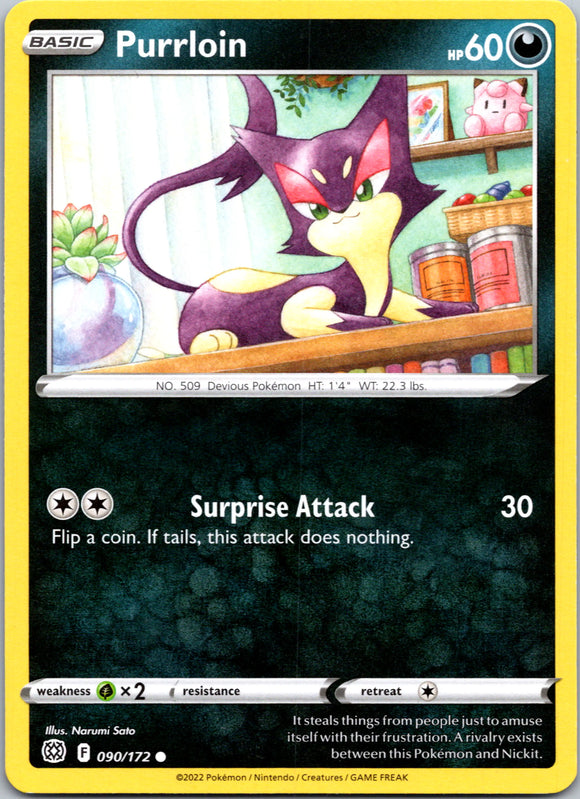 Purrloin [090/172] [Brilliant Stars] Reverse Holofoil