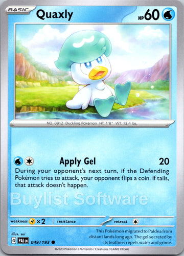Quaxly - 049/193 [049/193] [Paldea Evolved]