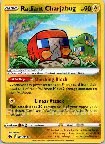 Radiant Charjabug (051/159) [Sword & Shield: Crown Zenith]