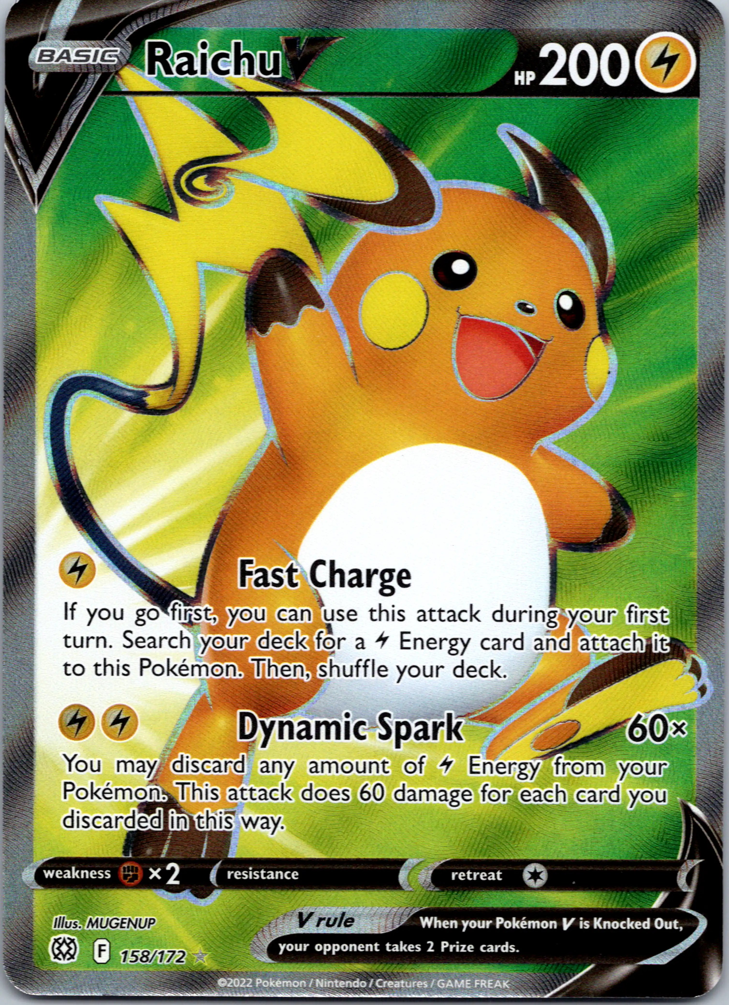 Raichu V (Full Art) [158/172] [Brilliant Stars] Holofoil