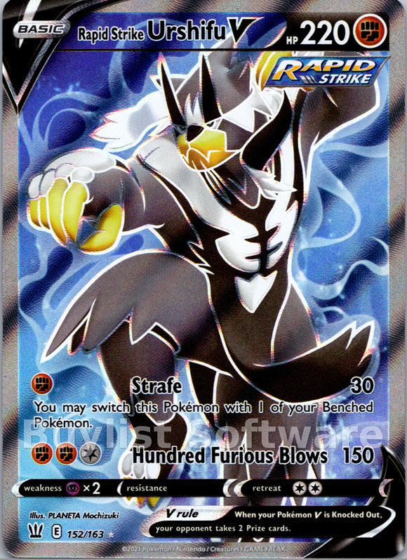 Rapid Strike Urshifu V (Full Art) [152/163] [SWSH05: Battle Styles]